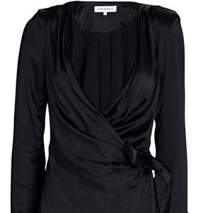 We Wore What Ruched Wrap Mini Dress